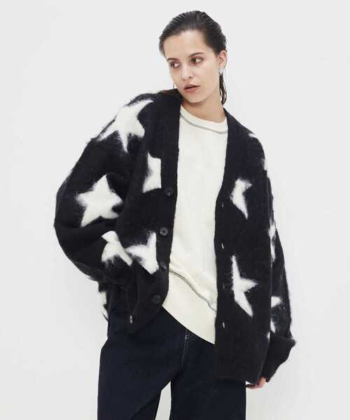 CONVERSETOKYO STAR★ SHAGGY KNIT CARDIGAN セール】STAR☆ SHAGGY KNIT CARDIGAN（ニット/セーター