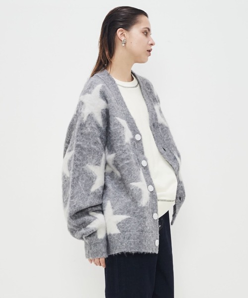 CONVERSETOKYO STAR★ SHAGGY KNIT CARDIGAN セール】STAR☆ SHAGGY KNIT CARDIGAN（ニット/セーター
