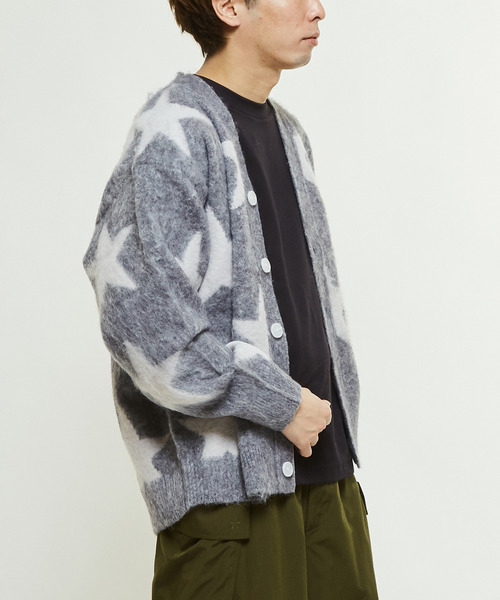 CONVERSE TOKYO（コンバーストウキョウ）の「STAR★ SHAGGY KNIT CARDIGAN（ニット/セーター・レディース・サックスブルー/ブラック/杢グレー・MEDIUM/SMALL）」の8枚目の写真