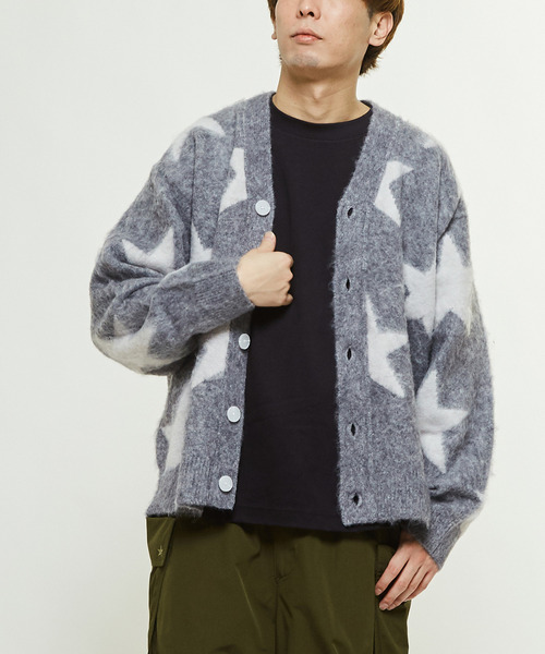 CONVERSE TOKYO（コンバーストウキョウ）の「STAR★ SHAGGY KNIT CARDIGAN（ニット/セーター・レディース・サックスブルー/ブラック/杢グレー・MEDIUM/SMALL）」の9枚目の写真