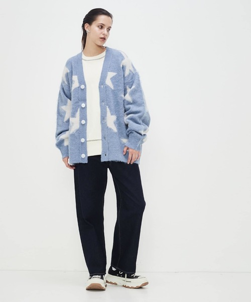 セール】STAR☆ SHAGGY KNIT CARDIGAN（ニット/セーター