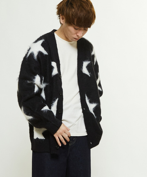 CONVERSE TOKYO（コンバーストウキョウ）の「STAR★ SHAGGY KNIT CARDIGAN（ニット/セーター・レディース・サックスブルー/ブラック/杢グレー・MEDIUM/SMALL）」の21枚目の写真