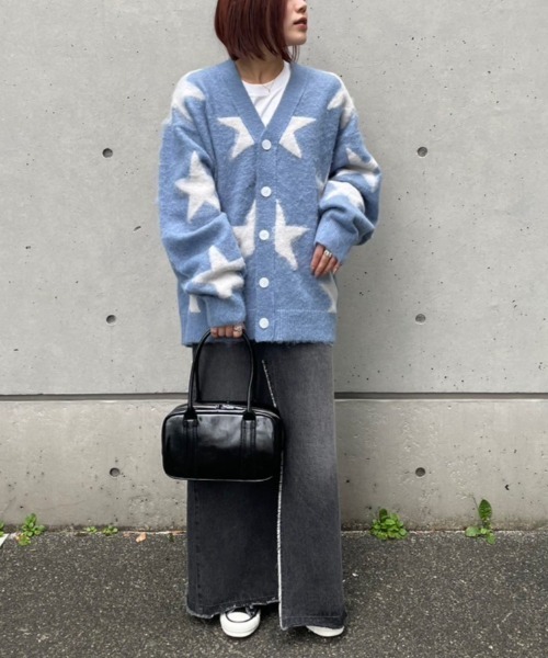 CONVERSETOKYO STAR★ SHAGGY KNIT CARDIGAN セール】STAR☆ SHAGGY KNIT CARDIGAN（ニット/セーター