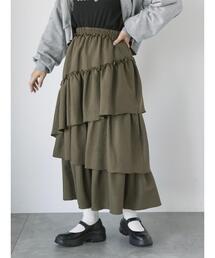 ehka sopo | アシンメトリーティアードスカート(スカート)