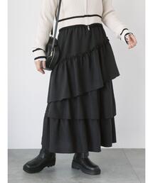 ehka sopo | アシンメトリーティアードスカート(スカート)