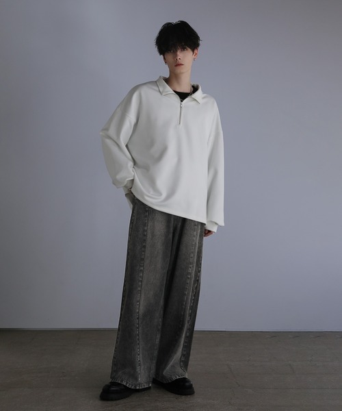 LILL(リル)の「【12oz】ルーズシルエットシームデニムパンツ(デニムパンツ・メンズ・ブラック/ブルー・S/M/L/XL)」の11枚目の写真