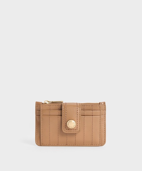 CHARLES & KEITH(チャールズ & キース)の「Donna ドンナ クリンクルエフェクトパネルカードホルダー(カードケース・レディース・ブラック/タン/グレー・XXS)」の3枚目の写真