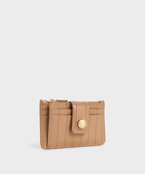 CHARLES & KEITH(チャールズ & キース)の「Donna ドンナ クリンクルエフェクトパネルカードホルダー(カードケース・レディース・ブラック/タン/グレー・XXS)」の13枚目の写真