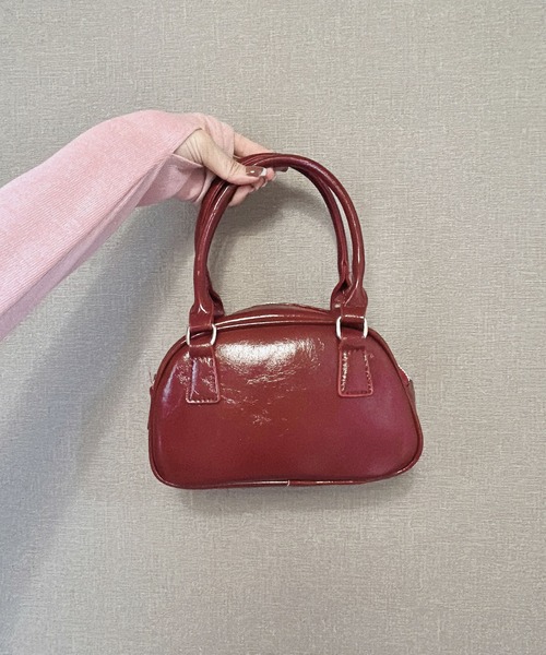 rectangle（レクタングル）の「2WAYミニボストンバッグ（ボストンバッグ・レディース・ブラック/シルバー/ブラウン/ワインレッド・FREE）」の4枚目の写真