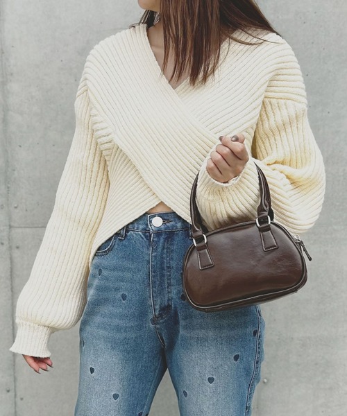 rectangle（レクタングル）の「2WAYミニボストンバッグ（ボストンバッグ・レディース・ブラック/シルバー/ブラウン/ワインレッド・FREE）」の6枚目の写真