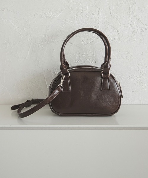 rectangle（レクタングル）の「2WAYミニボストンバッグ（ボストンバッグ・レディース・ブラック/シルバー/ブラウン/ワインレッド・FREE）」の8枚目の写真