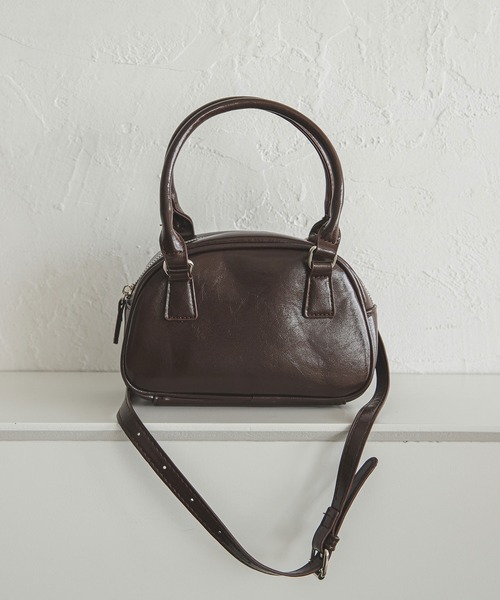 rectangle（レクタングル）の「2WAYミニボストンバッグ（ボストンバッグ・レディース・ブラック/シルバー/ブラウン/ワインレッド・FREE）」の9枚目の写真