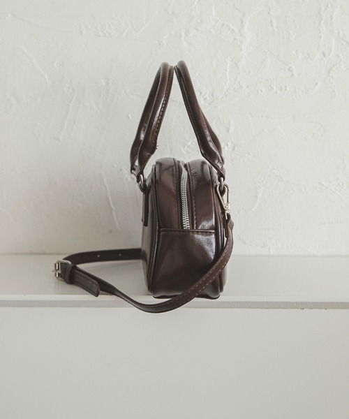 rectangle（レクタングル）の「2WAYミニボストンバッグ（ボストンバッグ・レディース・ブラック/シルバー/ブラウン/ワインレッド・FREE）」の10枚目の写真