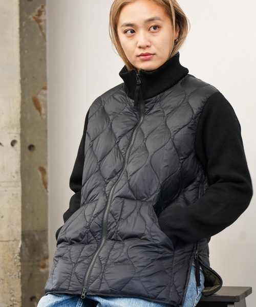 TAION / タイオン MILITARY HIGH NECK KNIT+DOWN SOFT SHELL (TAION