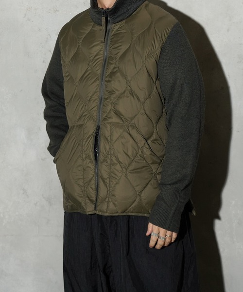 TAION / タイオン MILITARY HIGH NECK KNIT+DOWN SOFT SHELL (TAION