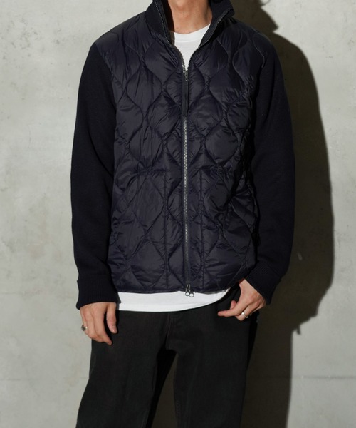 TAION(タイオン)の「TAION / タイオン MILITARY HIGH NECK KNIT+DOWN SOFT SHELL (TAION-102ALSSNZML-1) ミリタリーライン ハイネック ニット ソフトシェルダウン コンビネーション(ダウンジャケット/コート・メンズ・ダークネイビー/オフホワイト/ブラック/オリーブ・SMALL/MEDIUM/LARGE/X-LARGE)」の18枚目の写真