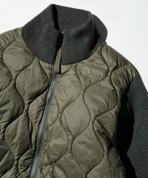 TAION / タイオン MILITARY HIGH NECK KNIT+DOWN SOFT SHELL (TAION