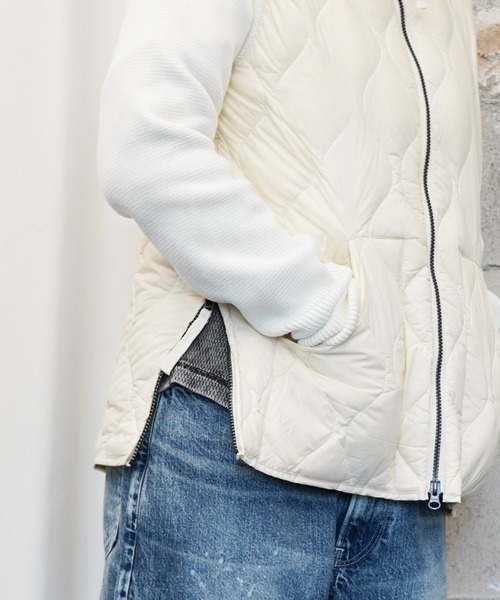 TAION(タイオン)の「TAION / タイオン MILITARY HIGH NECK KNIT+DOWN SOFT SHELL (TAION-102ALSSNZML-1) ミリタリーライン ハイネック ニット ソフトシェルダウン コンビネーション(ダウンジャケット/コート・メンズ・ダークネイビー/オフホワイト/ブラック/オリーブ・SMALL/MEDIUM/LARGE/X-LARGE)」の7枚目の写真