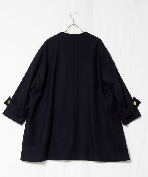 NOLLEY’S（ノーリーズ）の「【TRADITIONAL WEATHERWEAR】MALTON NO COLLAR（ノーカラーコート・レディース・ネイビー・34）」の14枚目の写真