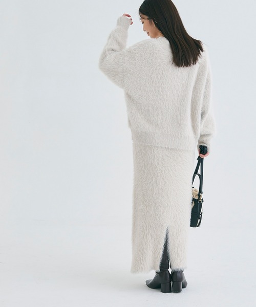 coca（coca）（コカ）の「【WEB限定セール】Vネックシャギーニット（ニット/セーター・レディース・ブラウン/ライトグレー・L/M）」の10枚目の写真