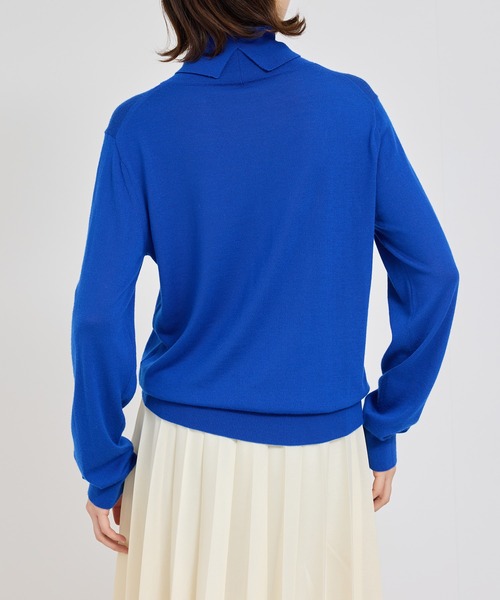 ROPE'（ロペ）の「Super160`sメリノウールタートルネックニット【ロロ・ピアーナ社製ウール使用】/アンサンブル対応（ニット/セーター・レディース・ダークブラウン/オフホワイト/ブルー・FREE）」の11枚目の写真