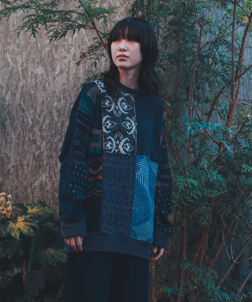 YEAH RIGHT!!(イェーライト)の「ANLIO × YEAH RIGHT!! SWITCHING KNIT P/O (UNISEX SIZE)(ニット/セーター・メンズ・その他1/その他2・1)」の2枚目の写真