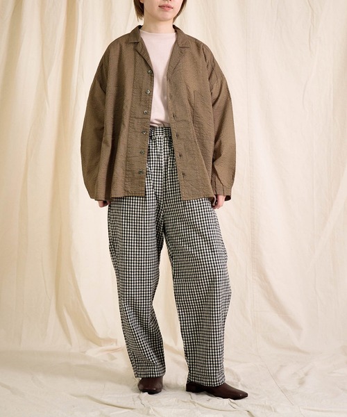 Brocante（ブロカント）の「[Brocante / ブロカント] 綿麻チェックアムンゼンクロス ドーミーパンツ（その他パンツ・レディース・ブラック系その他・2）」の3枚目の写真