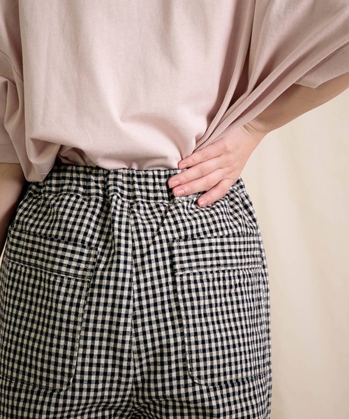 Brocante（ブロカント）の「[Brocante / ブロカント] 綿麻チェックアムンゼンクロス ドーミーパンツ（その他パンツ・レディース・ブラック系その他・2）」の8枚目の写真