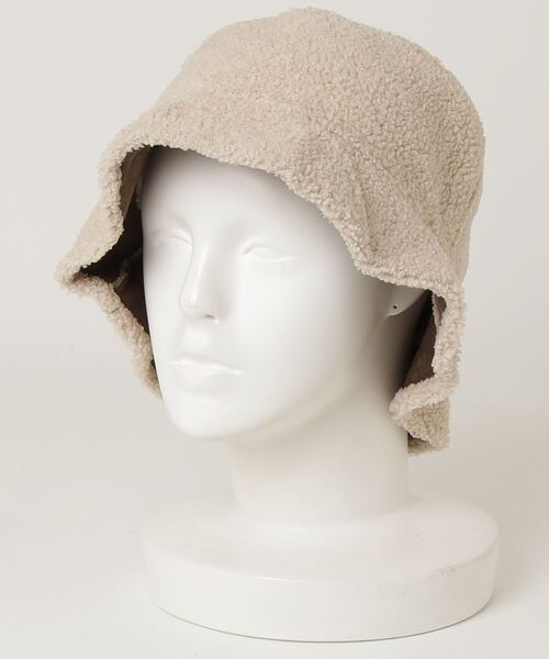 Minnetonka(ミネトンカ)の「【MINNETONKA/ミネトンカ】SUEDE BOA REVERSIBLE BUCKET HAT スエードボアリバーシブルハット(ハット・メンズ・アイボリー/ブラウン/グリーン・FREE)」の5枚目の写真