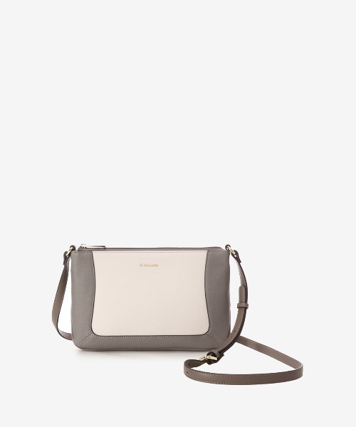 & chouette(アンドシュエット)の「《SPECIAL PRICE》バイカラーシンプルショルダーバッグ(ショルダーバッグ・レディース・ラベンダー/ピンク/ブラック/オフホワイト/グレー・FREE)」の20枚目の写真