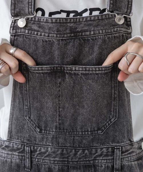 RAGEBLUE（レイジブルー）の「ワイドストレート/デニムオーバーオール（サロペット/オーバーオール・レディース・ブルー/ブラック・FREE）」の22枚目の写真