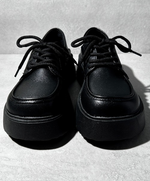 CALIFORNIA OUTFITTERS（カリフォルニア アウトフィッターズ）の「3-11A22 レースアップ ローファー 厚底（ローファー・レディース・ブラック・40/38/39/35/36/37）」の6枚目の写真
