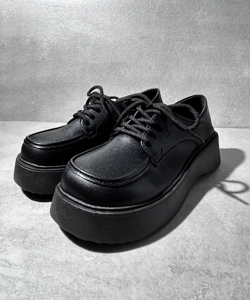 CALIFORNIA OUTFITTERS（カリフォルニア アウトフィッターズ）の「3-11A22 レースアップ ローファー 厚底（ローファー・レディース・ブラック・40/38/39/35/36/37）」の7枚目の写真
