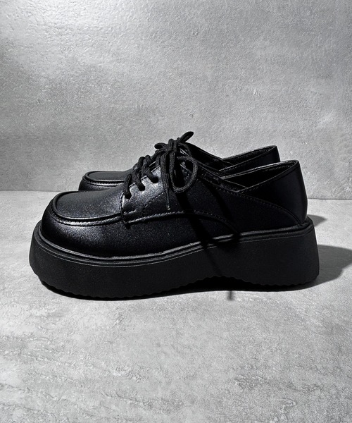 CALIFORNIA OUTFITTERS（カリフォルニア アウトフィッターズ）の「3-11A22 レースアップ ローファー 厚底（ローファー・レディース・ブラック・40/38/39/35/36/37）」の8枚目の写真