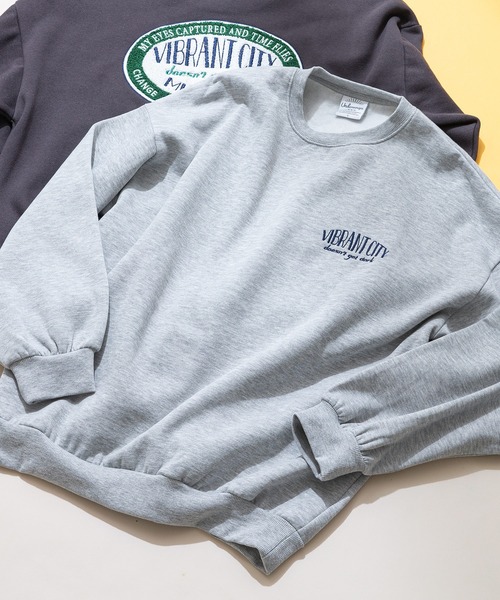 UNDERWRAPS(アンダーラップス)の「【UNDER WRAPS/アンダーラップス】裏起毛前後刺繍スウェットトレーナー(スウェット・レディース・スミクロ/アイボリー/杢グレー・MEDIUM/LARGE)」の3枚目の写真