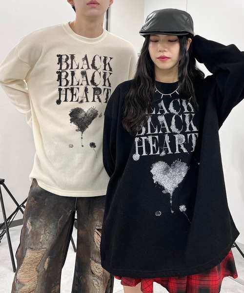 Figments（フィグメンツ）の「BLACK HEARTニット（ニット/セーター・レディース・ホワイト/ブラック・FREE）」の11枚目の写真