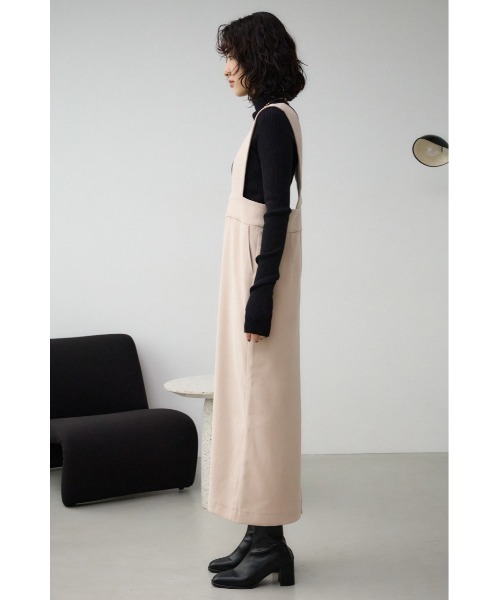 AZUL by moussy(アズールバイマウジー)の「フロントジップジャンパースカート(ワンピース・レディース・ブラック/ライトベージュ・MEDIUM/SMALL)」の19枚目の写真
