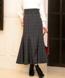 ベルト付きハイウエストマーメイドスカート