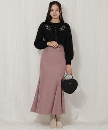 ベルト付きハイウエストマーメイドスカート