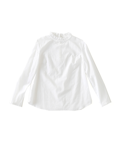 Sheta（シータ）の「フリルカラーブラウス（シャツ/ブラウス・レディース・オフホワイト/ブラック・FREE）」の2枚目の写真