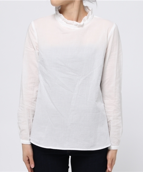 Sheta（シータ）の「フリルカラーブラウス（シャツ/ブラウス・レディース・オフホワイト/ブラック・FREE）」の3枚目の写真