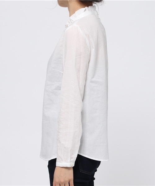 Sheta（シータ）の「フリルカラーブラウス（シャツ/ブラウス・レディース・オフホワイト/ブラック・FREE）」の4枚目の写真