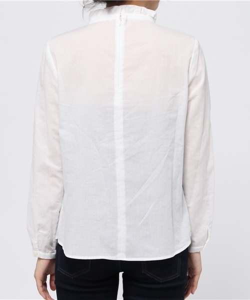 Sheta（シータ）の「フリルカラーブラウス（シャツ/ブラウス・レディース・オフホワイト/ブラック・FREE）」の5枚目の写真