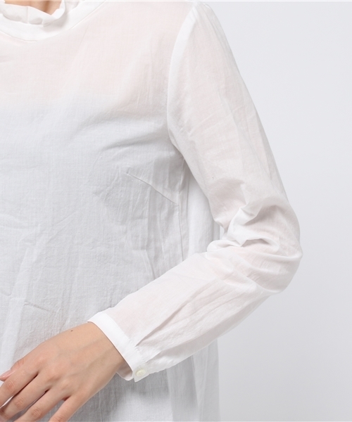 Sheta（シータ）の「フリルカラーブラウス（シャツ/ブラウス・レディース・オフホワイト/ブラック・FREE）」の8枚目の写真