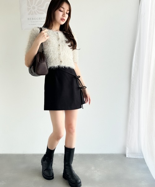 mily bilet(ミウィビレット)の「【mily bilet】華やかな印象をプラス。リボンデザインスコート(スカート・レディース・グレー/ブラック/アイボリー・MEDIUM/SMALL/LARGE/X-LARGE)」の18枚目の写真