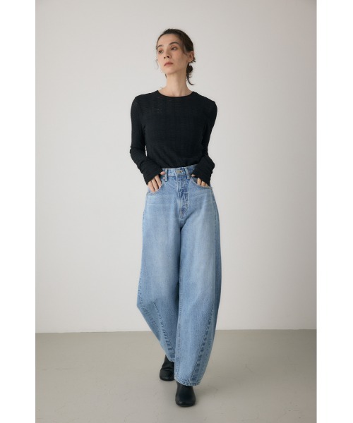 crie conforto（クリーコンフォルト）の「バルーンデニムパンツ（デニムパンツ・レディース・ライトブルー・SMALL/MEDIUM）」の13枚目の写真