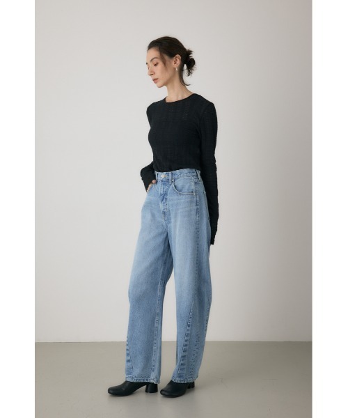 crie conforto（クリーコンフォルト）の「バルーンデニムパンツ（デニムパンツ・レディース・ライトブルー・SMALL/MEDIUM）」の14枚目の写真