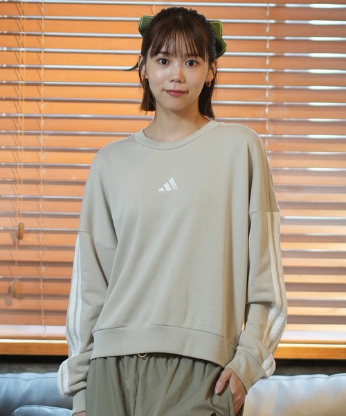 adidas(アディダス)の「adidas/アディダス レギュラーフィットスウェット KVC40(スウェット・レディース・グレー×ホワイト/ブラック×ホワイト・M/L)」の8枚目の写真