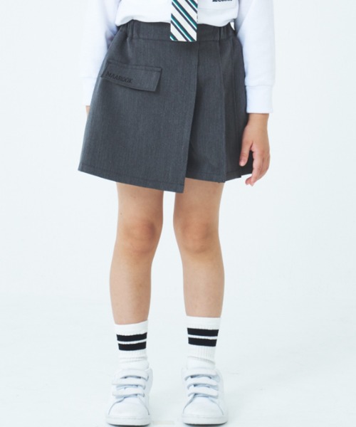 カチオンストレッチツイルラップキュロット（スーツスカート）｜maarook（マルーク）