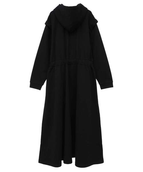 converse tokyo フード付きロングワンピース グレー 新品タグ付き CONVERSE TOKYO（コンバーストウキョウ）の「WAIST CORD HOODIE